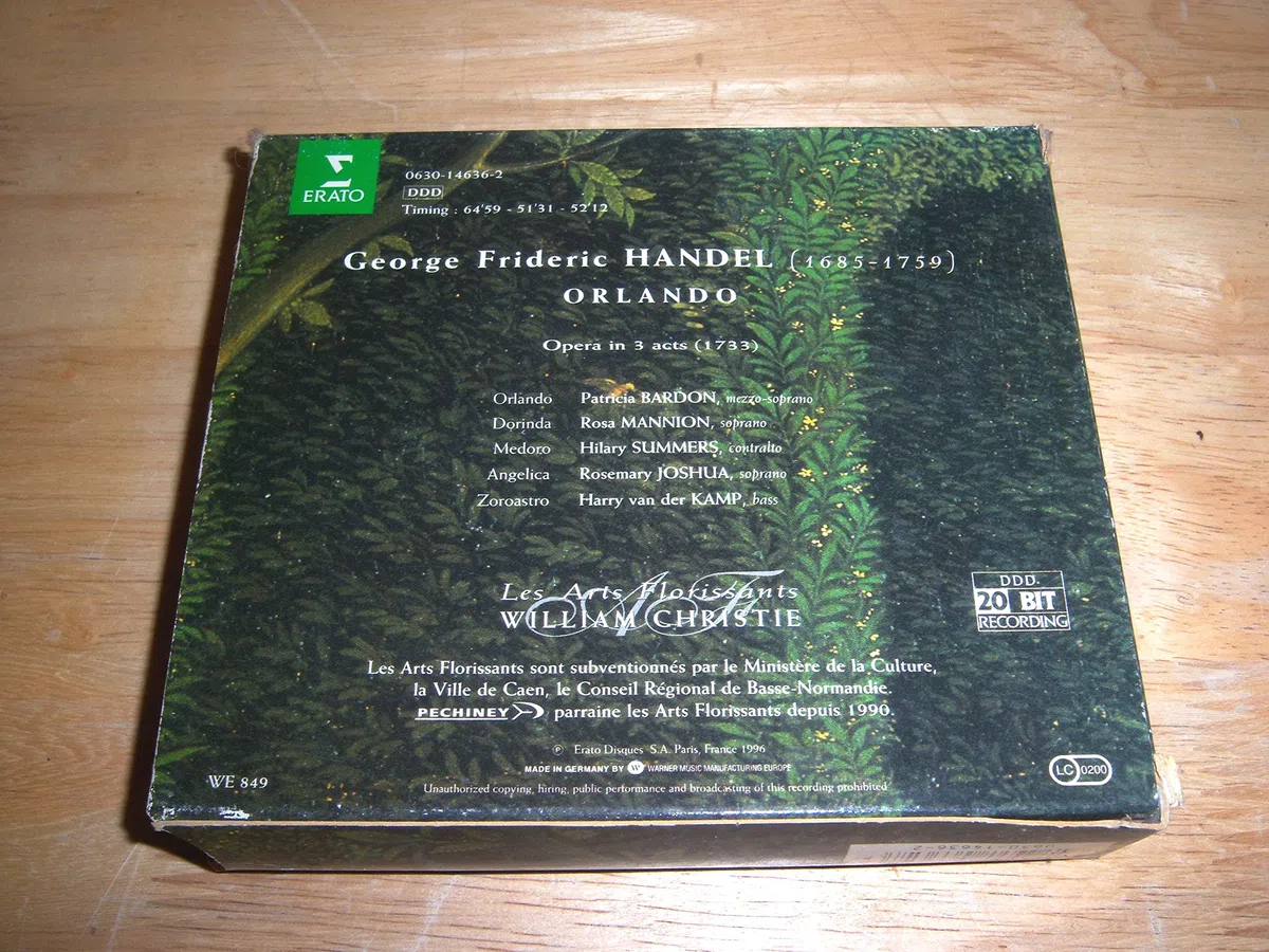 Handel - Orlando / Bardon, Mannion, Summers, Joshua, Van der Kamp, Les Arts Florissants, Christie