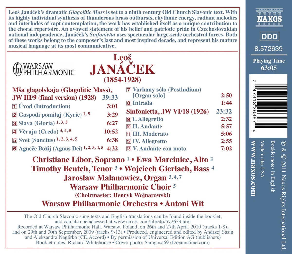 Glagolitic Mass/Sinfonietta