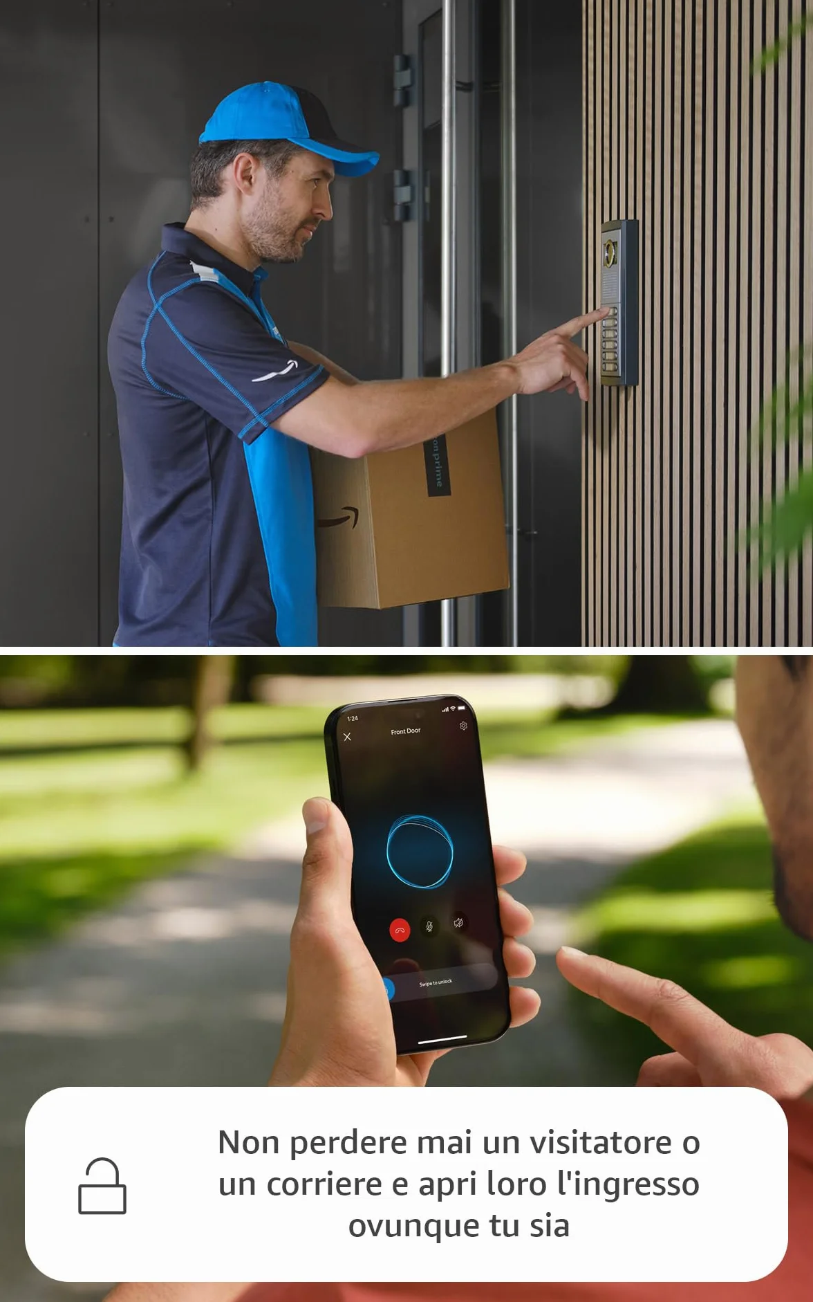 Ring Intercom Audio | Rendi il tuo citofono più intelligente | Audio in streaming, chiavi virtuali e accesso remoto | Configurazione fai-da-te